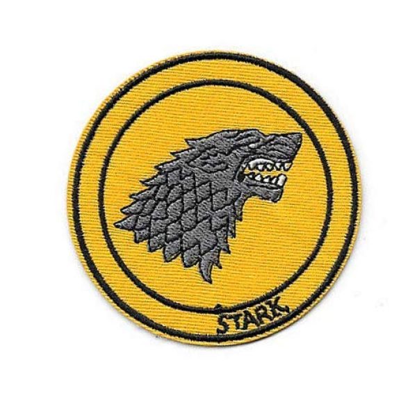 Embroidery Patch Airsoft Morale Patch 3 Game of Thrones House Stark Sigil Morale Military Hook Loop Tactics Morale Embroidered Patch