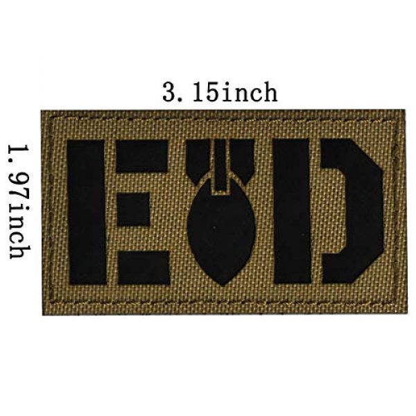 ODSP Airsoft Morale Patch 2 Reflective EOD Patch Explosive Ordnance Disposal Bomb Squad Military Patches Tactical Morale Embroidered Badges Hook and Loop Patch 3.15 x 1.97 inch 2 Pack