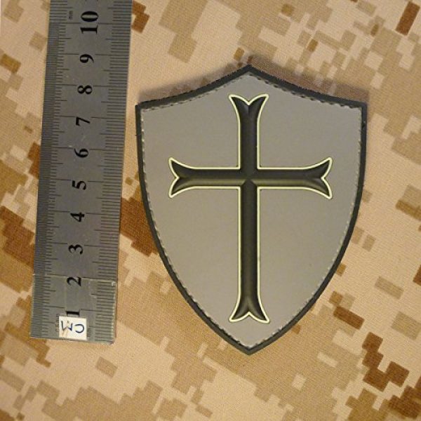 LEGEEON Airsoft Morale Patch 6 LEGEEON ACU US Navy Seals DEVGRU Crusaders Templar Knight Cross GITD Morale PVC 3D Hook Loop Patch