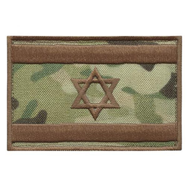 LEGEEON Airsoft Morale Patch 1 LEGEEON Israel Flag IDF Multicam Morale Star David Army Embroidery Hook&Loop Patch