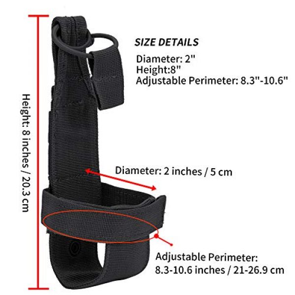 IronSeals Tactical Pouch 6 IronSeals AQ Bundle Tactical Service Dog Vest Molle Dog Harness with Handles & Multi-Purpose Pouch & Water Bottle Holder Belt for Outdoor Walking Running Hiking Cycling