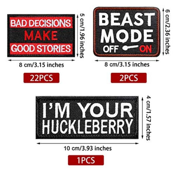WILLBOND Airsoft Morale Patch 2 25 Pieces Tactical Embroidery Patch Tactical Appliques Military Embroidery Patches for Clothes Caps Hats Bags Backpack Military Cosplay DIY Crafts