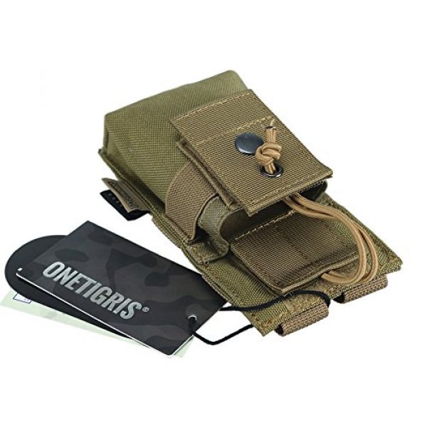 OneTigris Tactical Pouch 3 OneTigris MOLLE Radio Holder Tactical Cordura Nylon Short Radio Pouch for BaoFeng UV-5R/UV-82