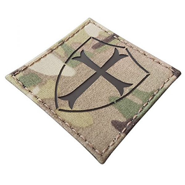Tactical Freaky Airsoft Morale Patch 2 Multicam Infrared IR Crusader Cross Seal Team DEVGRU 3x3 IFF Tactical Morale Hook&Loop Patch