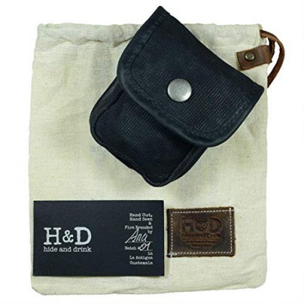 Hide & Drink Tactical Pouch 7 Hide & Drink, Water Resistant Waxed Canvas Belt Pouch, Multi-Purpose Bag, Utility Pouch for Hiking Hunting Fishing, Camping & Outdoor Accessories, Handmade Includes 101 Year Warranty :: Charcoal Black