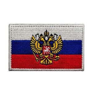 Tactical Embroidery Patch Airsoft Morale Patch 1 Air Force Russia Eagle Flag Embroidery Patch Military Tactical Morale Patch Badges Emblem Applique Hook Patches for Clothes Backpack Accessories