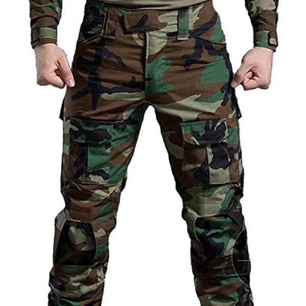 H World Shopping Tactical Pant 3 H World Shopping Military Army Tactical Airsoft Paintball Shooting Pants Combat Men Pants with Knee Pads Woodland