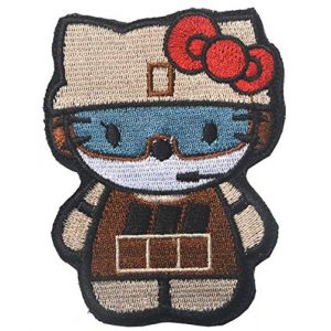 Tactical Embroidery Patch Airsoft Morale Patch 1 Hello Kitty As Ghost Recon Tactical Embroidery Patch Hook & Loop Morale Patch Military Patch for Clothing Accessory Backpack Armband
