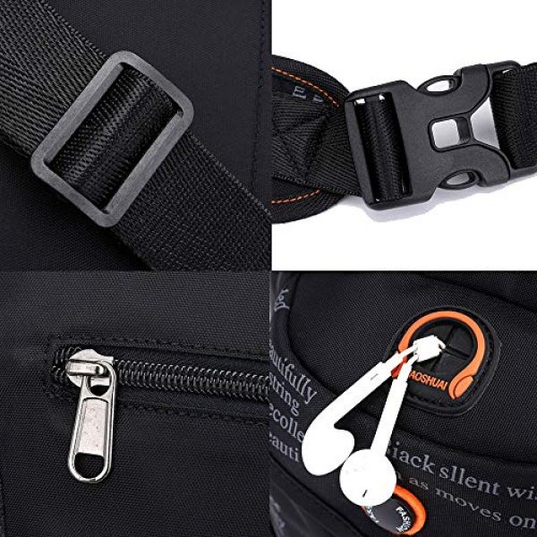 G-fun Tactical Pouch 6 G-fun GFun Waterproof Waist Fanny Pack Messenger Shoulder Drop Leg Bag Tactical Military Thigh Hip Outdoor Pack with Earphone Hole Travel Hiking Climbing Cycling for Men