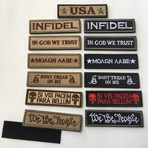 Xunqian Airsoft Morale Patch 2 Bundle 13 Pieces Tactical Patch Embroidery Military Patches Set for Caps,Bags,Backpacks,Tactical Vests,Military Uniforms Etc. (13 Pack Military)