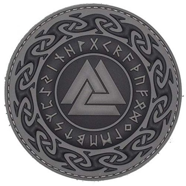 King Kong Somersault Airsoft Morale Patch 1 Viking Valknut Morale Tactical PVC Rubber Patch