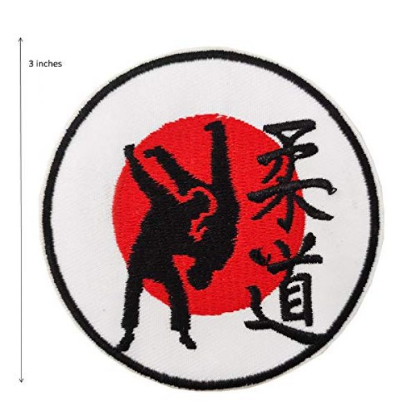 Cute-Patch Airsoft Morale Patch 2 3" Judo Symbol Embroidered Iron on sew on Patch Martial Arts Accessories Applique