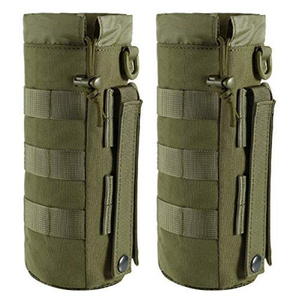 FRTKK Tactical Pouch 1 FRTKK Tactical MOLLE Water Bottle Pouch with Drawstring Open Top & Mesh Bottom, Military Water Bottle Holder Bag Sports Travel Hydration Carrier