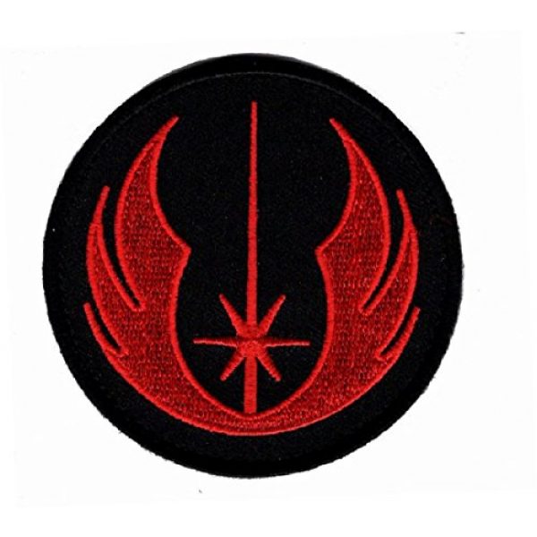 Miltacusa Airsoft Morale Patch 1 Jedi Order Hook Fastener Patch (Black-RED)