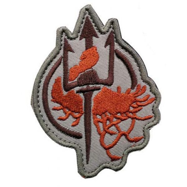 Tactical Embroidery Patch Airsoft Morale Patch 1 Costa Ludus Trident Tactical Embroidery Patch Hook & Loop Morale Patch Military Patch for Clothing Accessory Backpack Armband
