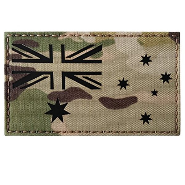 Tactical Freaky Airsoft Morale Patch 5 Big 3x5 Multicam Infrared IR Australia Flag IFF Tactical Morale Hook-and-Loop Patch