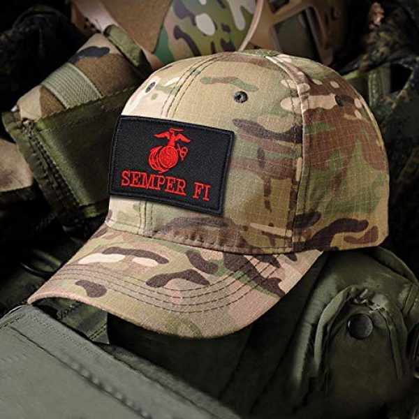 Morton Home Airsoft Morale Patch 2 Morton Home Marine Corps/Seal Team Trident 2x3 Morale Patch (Black red)