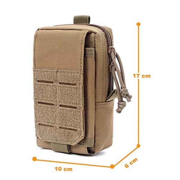 AegisTac Tactical Pouch 4 AegisTac Tactical Molle Phone Pouch EDC Utility Gadget Waist Bag Pack Cell Phone Case Smartphone Holster Bag for Hiking Bushcraft Survival