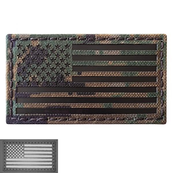 Tactical Freaky Airsoft Morale Patch 4 MARPAT Digital Woodland Infrared IR USA American Flag 3.5x2 IFF Tactical Morale Fastener Patch