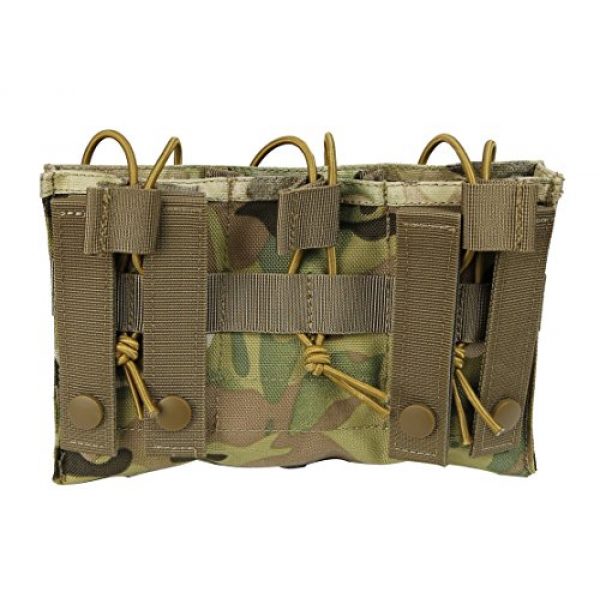 Huenco Tactical Pouch 4 Tactical 5.56 Triple Open Top Pistol Kangaroo Mag Pouch Airsoft Mag Bag Molle Magazine Holster