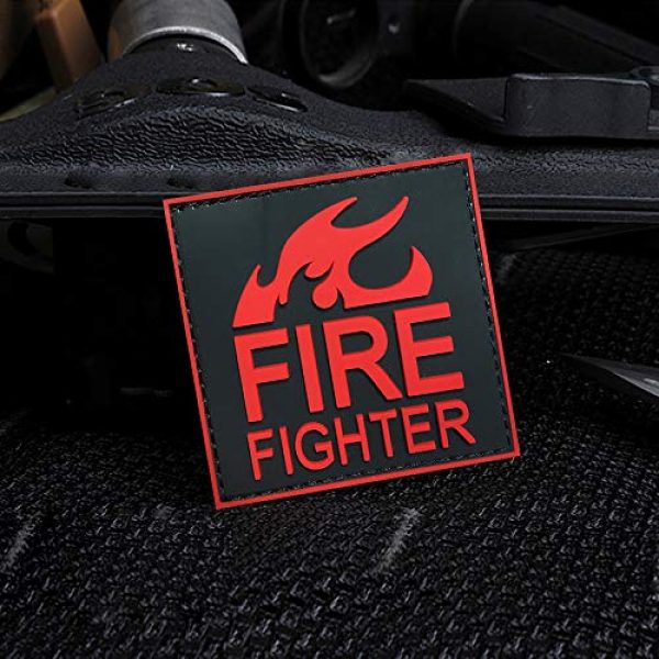 Morton Home Airsoft Morale Patch 3 Morton Home 3D PVC FIRE Tactical Morale Rubber Patch (red)