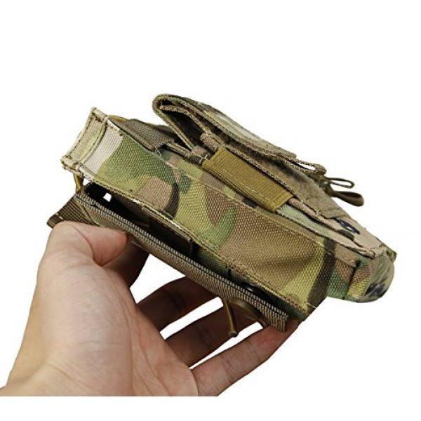 Huenco Tactical Pouch 7 Tactical 5.56 Triple Open Top Pistol Kangaroo Mag Pouch Airsoft Mag Bag Molle Magazine Holster