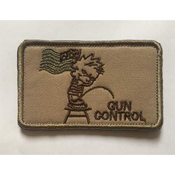Tactical Embroidery Patch Airsoft Morale Patch 2 Piss ON Gun Control USA Second 2ND Amendment Embroidery Patch Military Tactical Morale Patch Badges Emblem Applique Hook Patches for Clothes Backpack Accessories