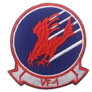 Tactical Embroidery Patch Airsoft Morale Patch 1 TOP Gun Movie Maverick Goose Cougar VF-1 Navy Fighter Squadron Tactical Embroidery Patch Hook & Loop Morale Patch Military Patch for Clothing Accessory Backpack Armband