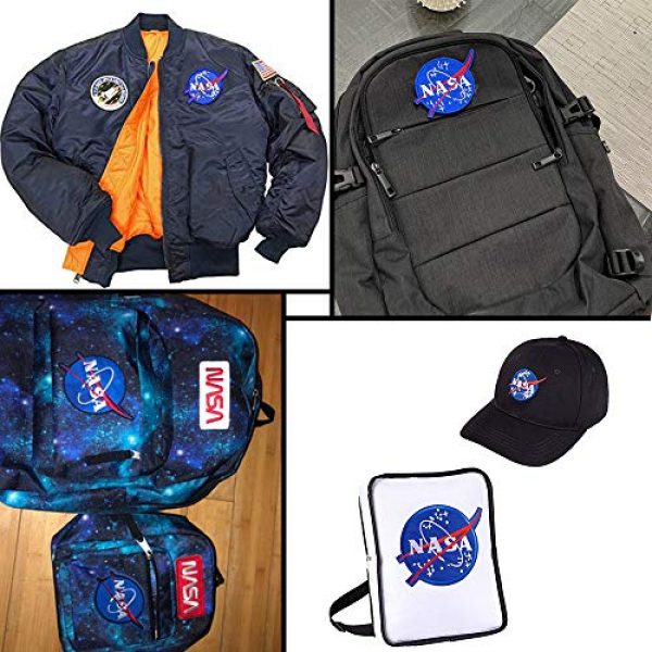 CN11011 Airsoft Morale Patch 6 6 Pieces NASA Patches Hook and Loop Backing Tactical Us Flag NASA Logo 100th Space Shuttle Mission with Sew On Morale Lot Military Embroidered Patches Tactical Flag Patch