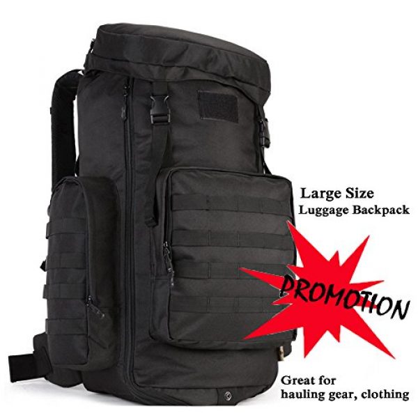 CREATOR Tactical Pouch 2 CREATOR 70-85L Large Capacity Tactical Travel Backpack MOLLE Hiking Rucksack Outdoor Travel Bag for Travelling Trekking Camping Hiking Hunting & Sports Events