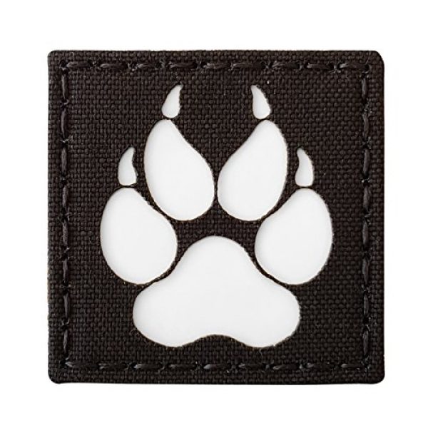 Tactical Freaky Airsoft Morale Patch 1 K9 Handler Dog Paw 2x2 GITD Tactical Morale Fastener Patch