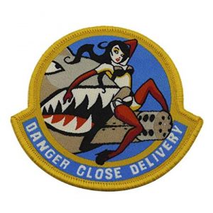 Embroidered Patch Airsoft Morale Patch 1 Danger Close Delivery Pinup Pin Up Girl A-10 Pilot 3D Tactical Patch Military Embroidered Morale Tags Badge Embroidered Patch DIY Applique Shoulder Patch Embroidery Gift Patch