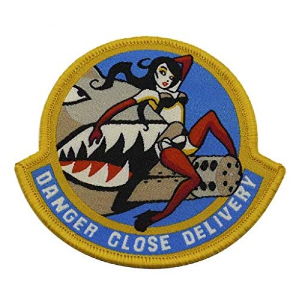 Embroidered Patch Airsoft Morale Patch 1 Danger Close Delivery Pinup Pin Up Girl A-10 Pilot 3D Tactical Patch Military Embroidered Morale Tags Badge Embroidered Patch DIY Applique Shoulder Patch Embroidery Gift Patch