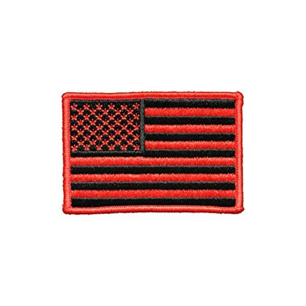 Morale Patch Armory Airsoft Morale Patch 1 Subdued American Flag Patch by Morale Patch Armory | Embroidered Tactical Decal | USA Military Milspec Standards | Reinforced Hook Backing | for Hats, Bag Gear, Uniform | 2" x 3" in Red and Black