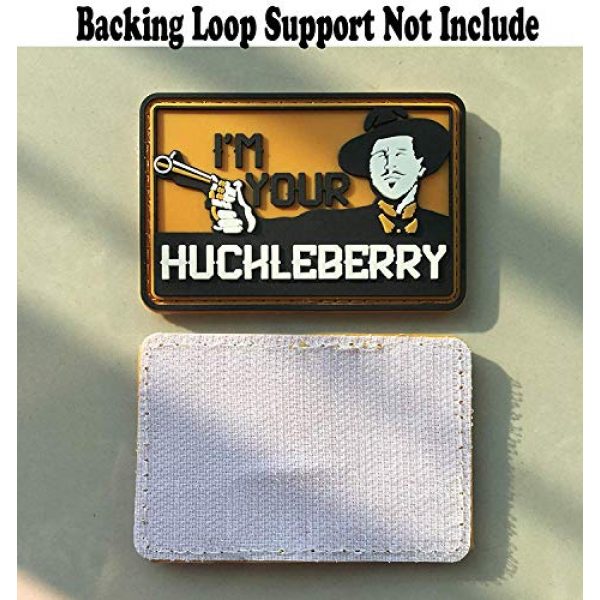 Zhikang68 Airsoft Morale Patch 5 I'm Your Huckleberry PVC Patch Funny Tactical Morale Hook & Loop Badg Armband Emblem for Clothes Caps Jackets with Hook Backing