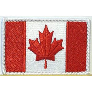 Fast Service Designs Airsoft Morale Patch 1 Canada Stargate Version Flag Patch with Hook and Loop Patriotic Morale Canadian Shoulder Emblem White Border Version #42
