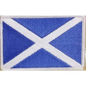 Fast Service Designs Airsoft Morale Patch 1 Scotland Flag Patch with Hook & Loop Tactical Morale Cross Emblem The Saint Andrew's Cross White Border