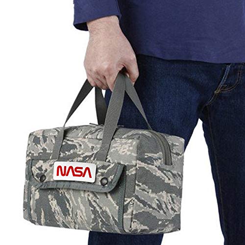 MORTHOME Airsoft Morale Patch 2 MORTHOME NASA Worm Logo Space Tactical Military Morale PVC Rubber Patch (Red/White)