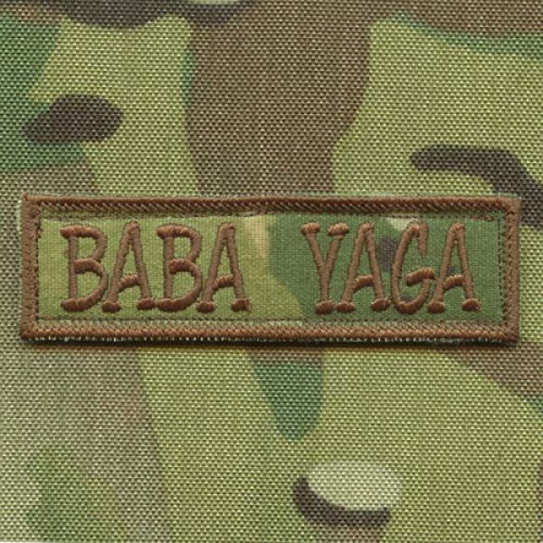 LEGEEON Airsoft Morale Patch 1 LEGEEON Multicam Baba Yaga 1x3.5 Morale Tactical USA Army Military Fastener Cap Patch
