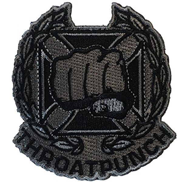 F-Bomb Morale Gear Airsoft Morale Patch 1 Throat Punch Qualification Badge - Embroidered Morale Patch (SWAT)