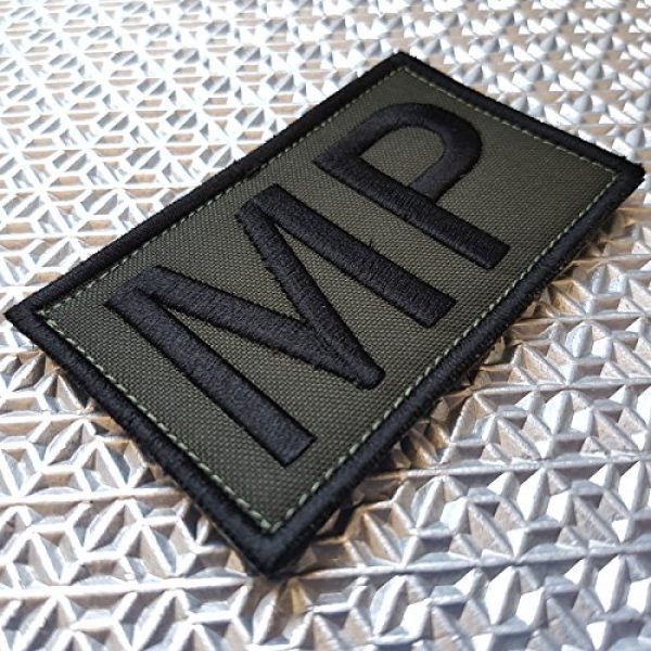 LEGEEON Airsoft Morale Patch 2 LEGEEON OD Green MP Military Brassard Tactical Morale Army Embroidered Fastener Patch