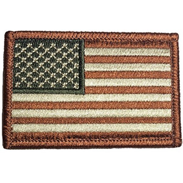 Ranger Return Airsoft Morale Patch 1 Tactical USA Flag Patch - Coyote Desert Tan 2"x3" by Ranger Return (TACT-USAF-DSTN)