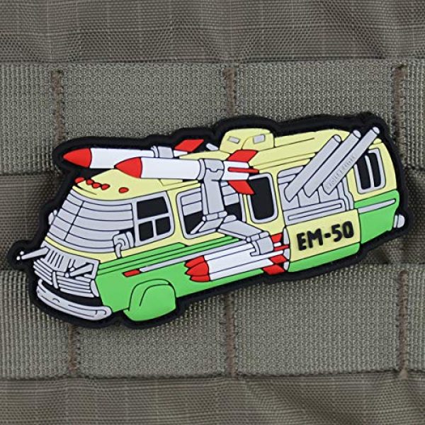 Violent Little Machine Shop Airsoft Morale Patch 2 'Stripes EM-50' Morale Patch by Violent Little Machine Shop - Velcro Backed PVC