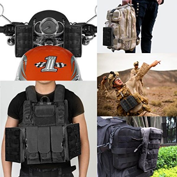 Owlike Tactical Pouch 7 Owlike 2 Pack Tactical Molle Pouches Attachment Bag Pocket Organizer for Tactical Vest Gear Waist Backpack, Water-Resistant EDC Pouch Molle Organizer for Camping Hiking and Traveling