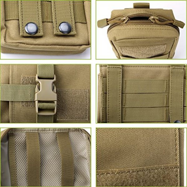JASGOOD Tactical Pouch 6 JASGOOD Tactical Molle Pouches Multi-Purpose EDC Military Nylon Waist Pack Utility Bag Detachable Pouches for Dog Vest Harness