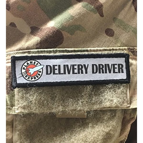 RedheadedTshirts Airsoft Morale Patch 2 1x4" Futurama Planet Express Morale Patch. 1x4" Hook and Loop Made in The USA Perfect for Your Rucksack, Pack Bag, Molle Gear, Operator hat or Cap!