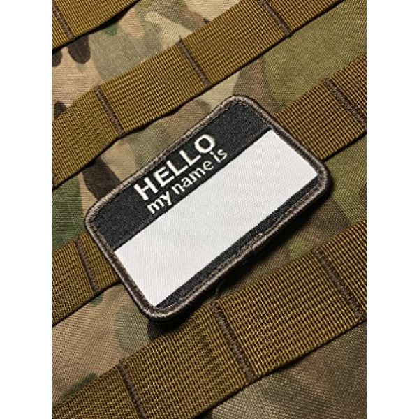 Empire Tactical USA Airsoft Morale Patch 2 The 2.5 x 2" Hello My Name is (Hook/Loop) Military Morale Patch