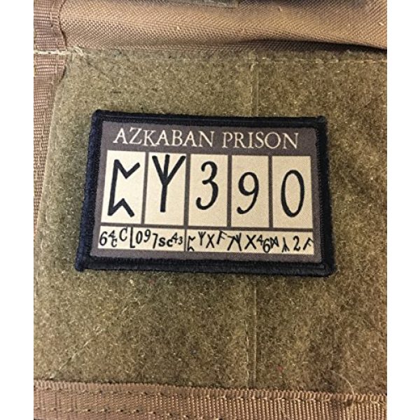 RedheadedTshirts Airsoft Morale Patch 2 Harry Potter Azkaban Prison Badge Morale Patch 2x3" Hook and Loop Made in The USA
