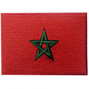 EmbTao Airsoft Morale Patch 1 Morocco Flag Embroidered Patch Moroccan Iron On Sew On National Emblem