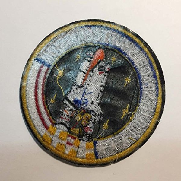 SpaceAuto Airsoft Morale Patch 5 SpaceAuto Bundle 4 Pieces Iron on or Sew on Military Tactical Morale Badge Emblem Patch - NASA Logo,100th Space Shuttle Mission, Golden Red USA Flag, NASA